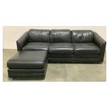 Leather Couch w / Ottoman