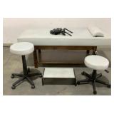 Massage Table, Stools And Step Stool