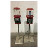 (2) Beaver Gumball Vending Machines
