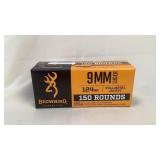 (150) Browning Training & Practice 9mm Luger Ammo