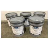 (5) 4.85 Gallon Buckets Of PPG Interior Latex Pain