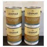 (4) 1 Gallon Cans Of Lenmar Polyurethane Wood Fini
