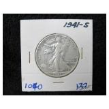 1941-S Walking Liberty Silver Half Dollar-