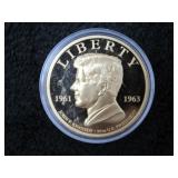 JFK 1961-1963 Gold Colored Coin-