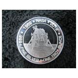 1 Troy Ounce NASA Apollo 11 Silver Round-