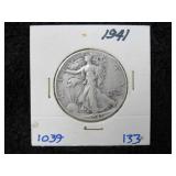 1941-P Walking Liberty Silver Half Dollar-