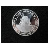 1 Troy Ounce NASA Apollo 11 Silver Round-