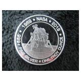 1 Troy Ounce NASA Apollo 11 Silver Round-