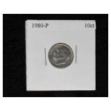 1980-P Roosevelt Dime-