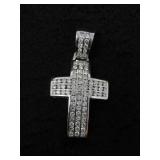 14k White Gold & Diamond Encrusted Pendant-