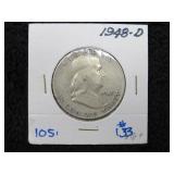 1948-D Franklin Half Dollar-