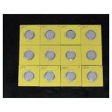(qty - 12) 1917-P Buffalo Nickels-
