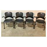 (qty - 4) Caper Stacking, Rolling Office Chairs-