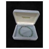 Sterling Silver & Jade Bracelet-