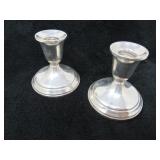 Pair of Towle Sterling Silver Candlesticks-