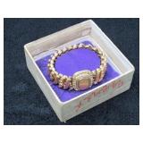 Ladies Gold Early Stretch Band ID Bracelet-