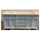 Chin-Shu Wooden Ltd. Double Sink Marble Top Vanity
