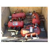 (4) 3-1/2 Gallon Pneumatic Spider Tanks