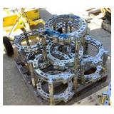 (5) Walhonde 10-1/2" Pipe Clamps