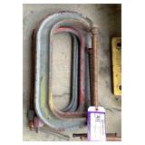 (4) Assorted 12" C-Clamps