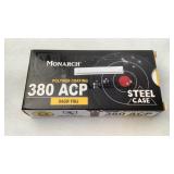 (50) Monarch Steel Case 380 ACP Ammo