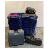 Laundry Cart & Assorted Empty Toolboxes