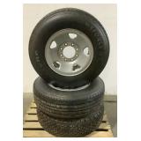 (3) 8 Lug 17" Wheels With Tires