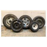 (5) Assorted Wheels & Tires