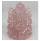 548 ct Rose Quartz Ganesh Figurine