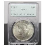 1923 - P Peace Dollar