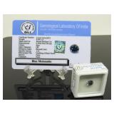 0.95 ct Blue Moissanite Gemstone