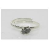 1 ct Raw Gray Diamond Ring