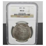 1891 - P Morgan Silver Dollar