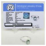 3.6 ct Green Moissanite Ring