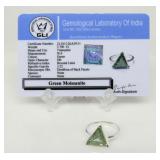 3.7 ct Green Moissanite Ring