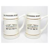 1992 Georgia Dome Ceramic Mugs Inaugural Season