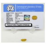 4.45 ct Yellow Sapphire Gemstone