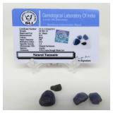 (4) 18.7 ct Tanzanite Gemstones