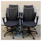 (4) Haworth Rolling Office Chairs