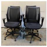 (4) Haworth Rolling Office Chairs
