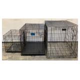 (3) Metal Wire Dog Crates