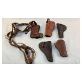 Assorted Leather Pistol Holsters