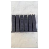 (6) Glock 17 Magazines 17 Round 9mm Luger
