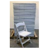 (26) White Folding Event Chairs