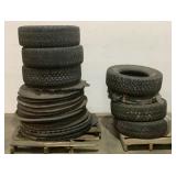 Assorted Tires And Cut Tires