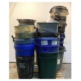 (Approx 35) Assorted Trash Cans
