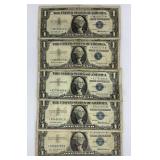 (5) $1 Silver Certificate "Star Notes"