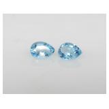 (2) Blue Topaz Gemstones