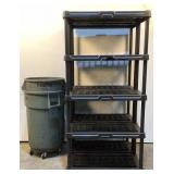 Plastic Shelving Units & Trash Cans