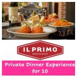 Il Primo Private Dinner Experience for 10